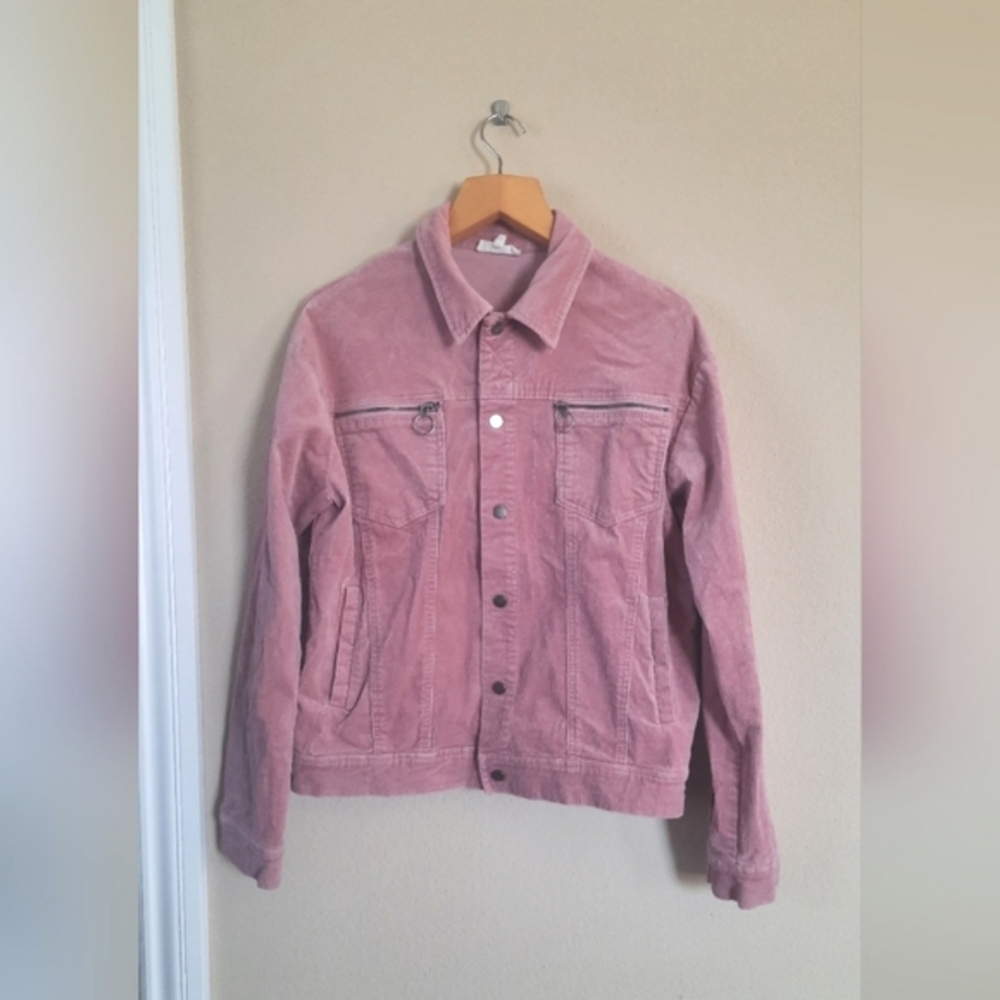 Powder Petal Pink Corduroy Jacket Soft